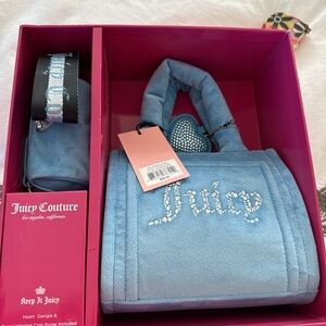 Juicy Couture Light Blue Handbag with Heart Charm